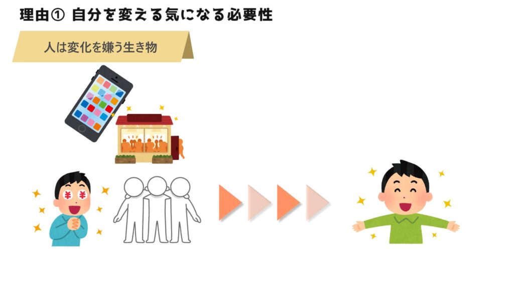 【理由①】自分を変える気になる必要性