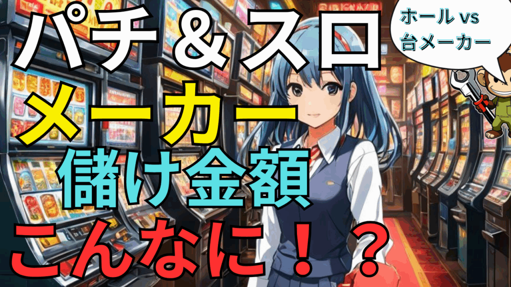 【パチンコメーカーの営業利益】実は利益は大きい!?店舗vs遊技台で比較してみた!