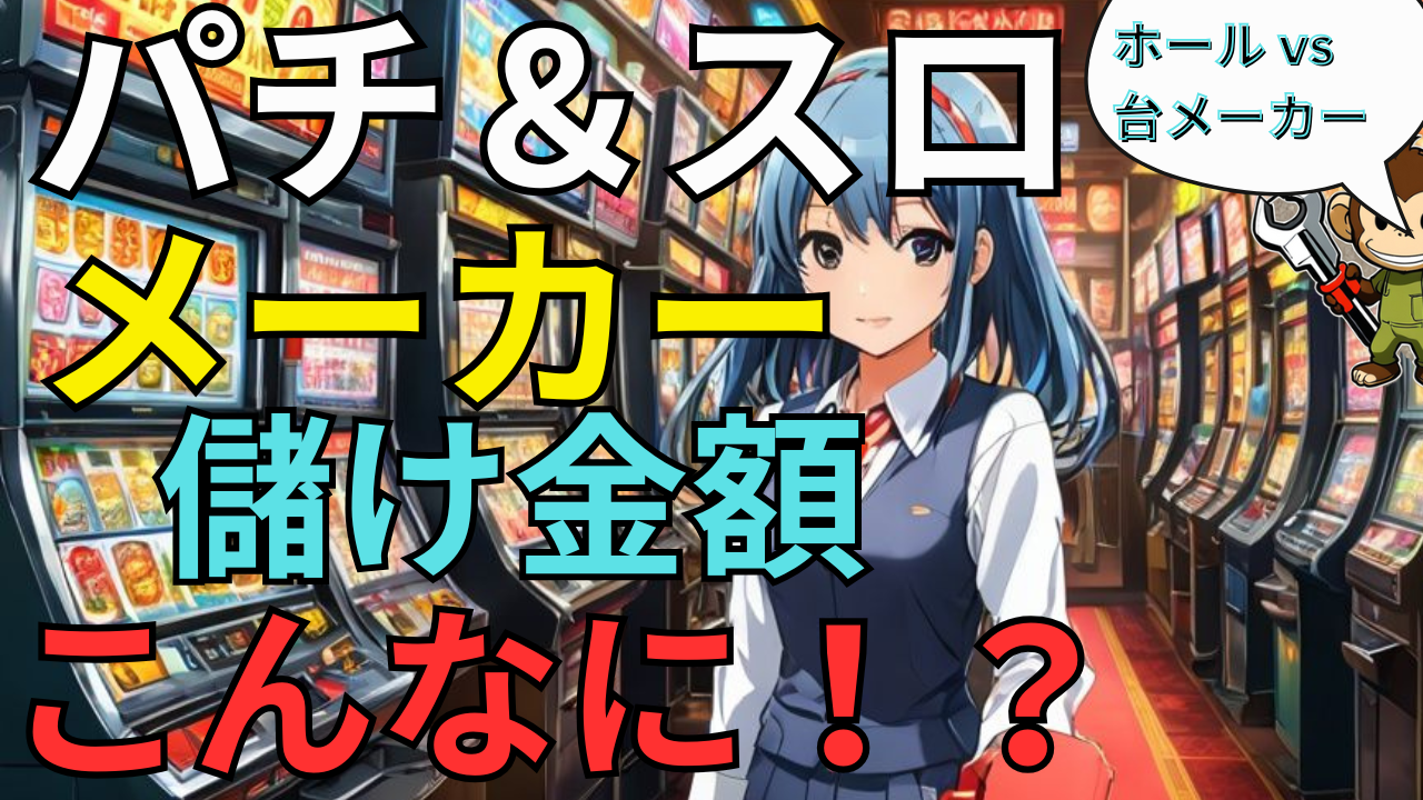 【パチンコメーカーの営業利益】実は利益は大きい!?店舗vs遊技台で比較してみた!